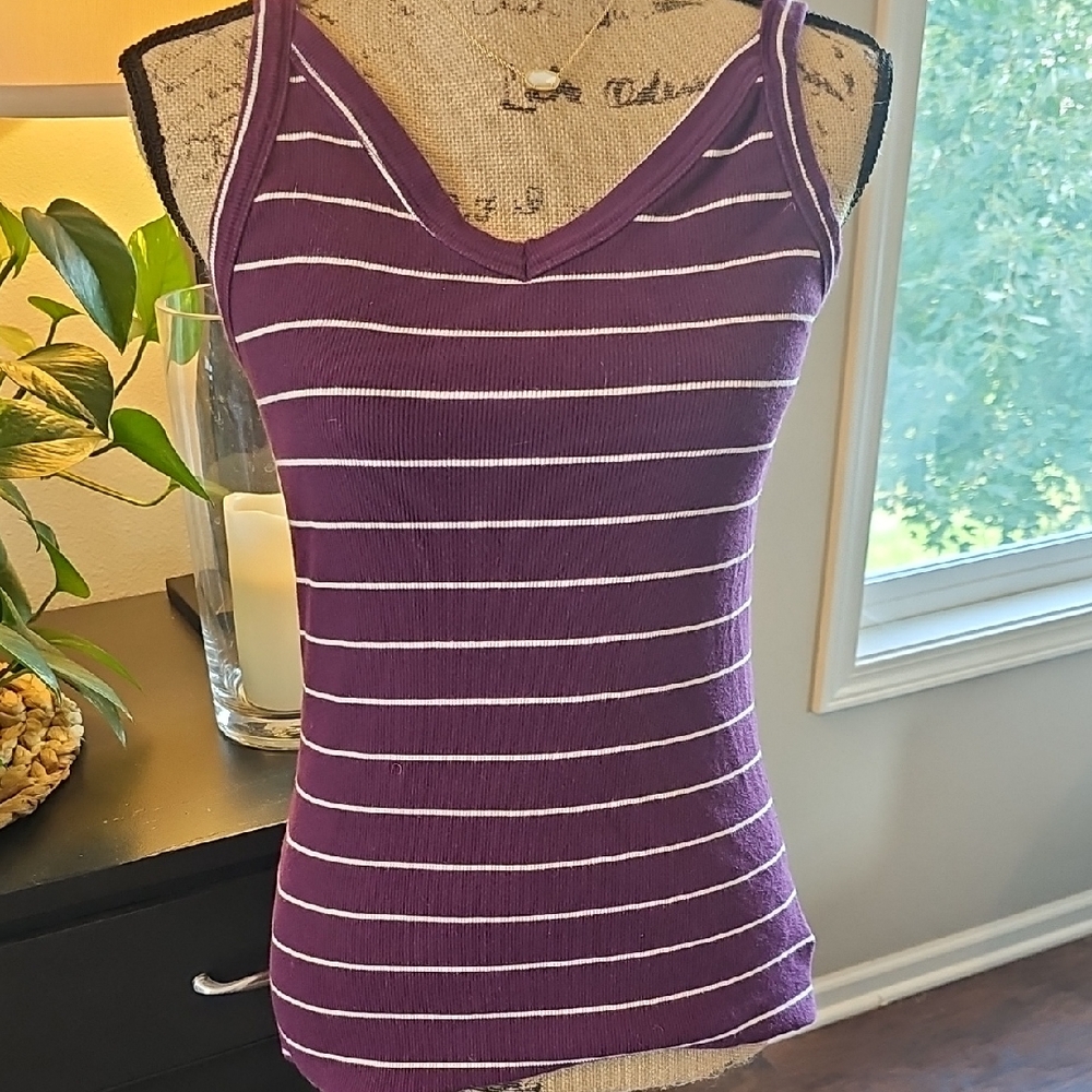 Torrid Purple and White Striped Camisole